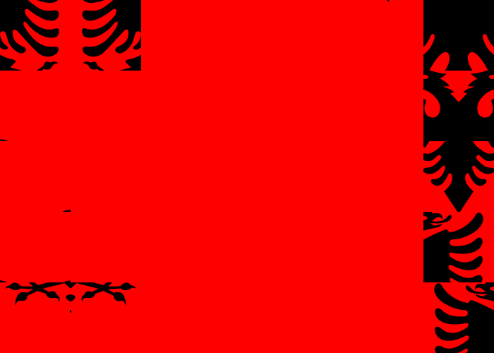 Albania flag squares size 100